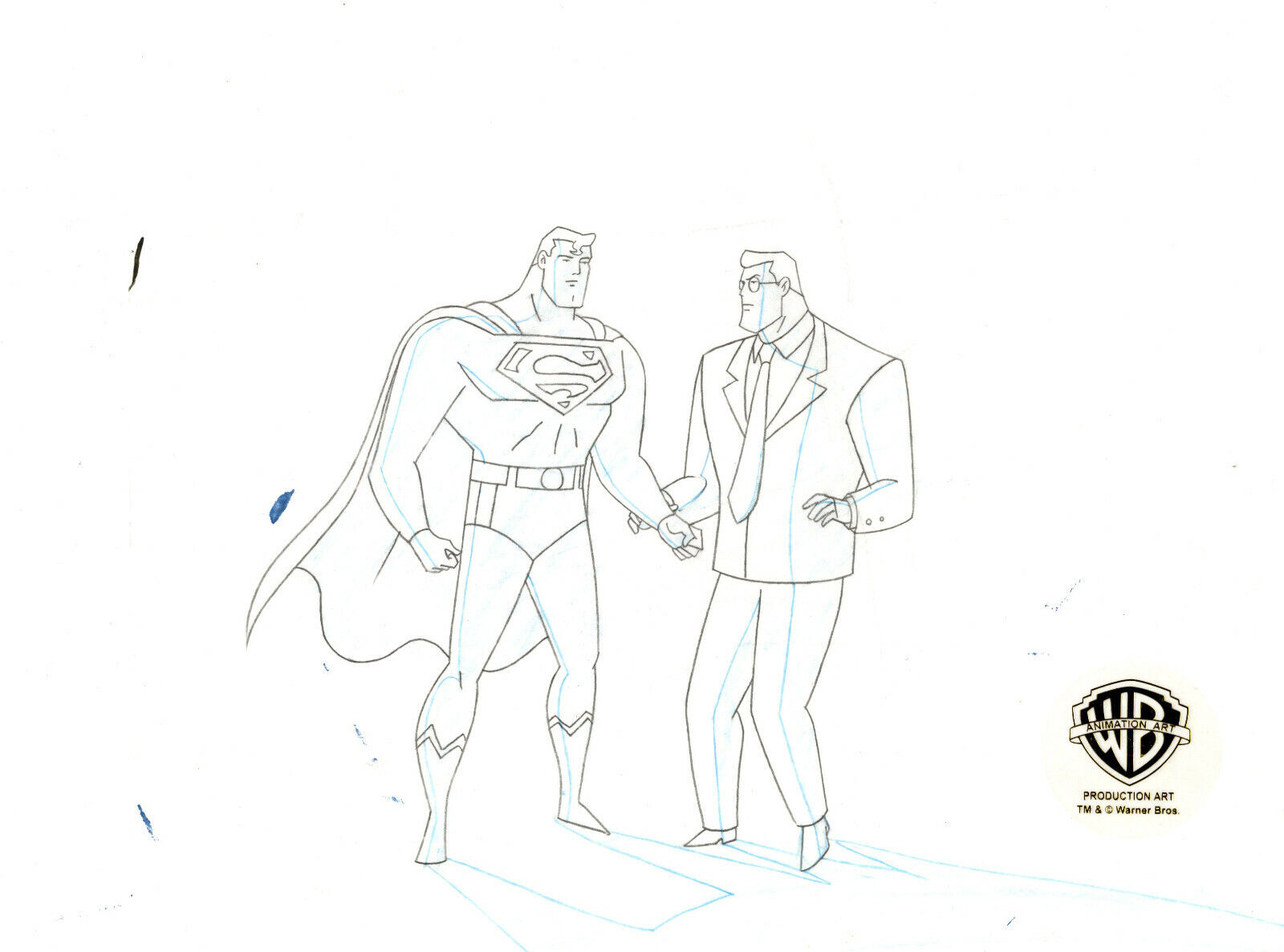 WB-Superman The Animated Series Original Production Drawing-Superman+Bizzaro