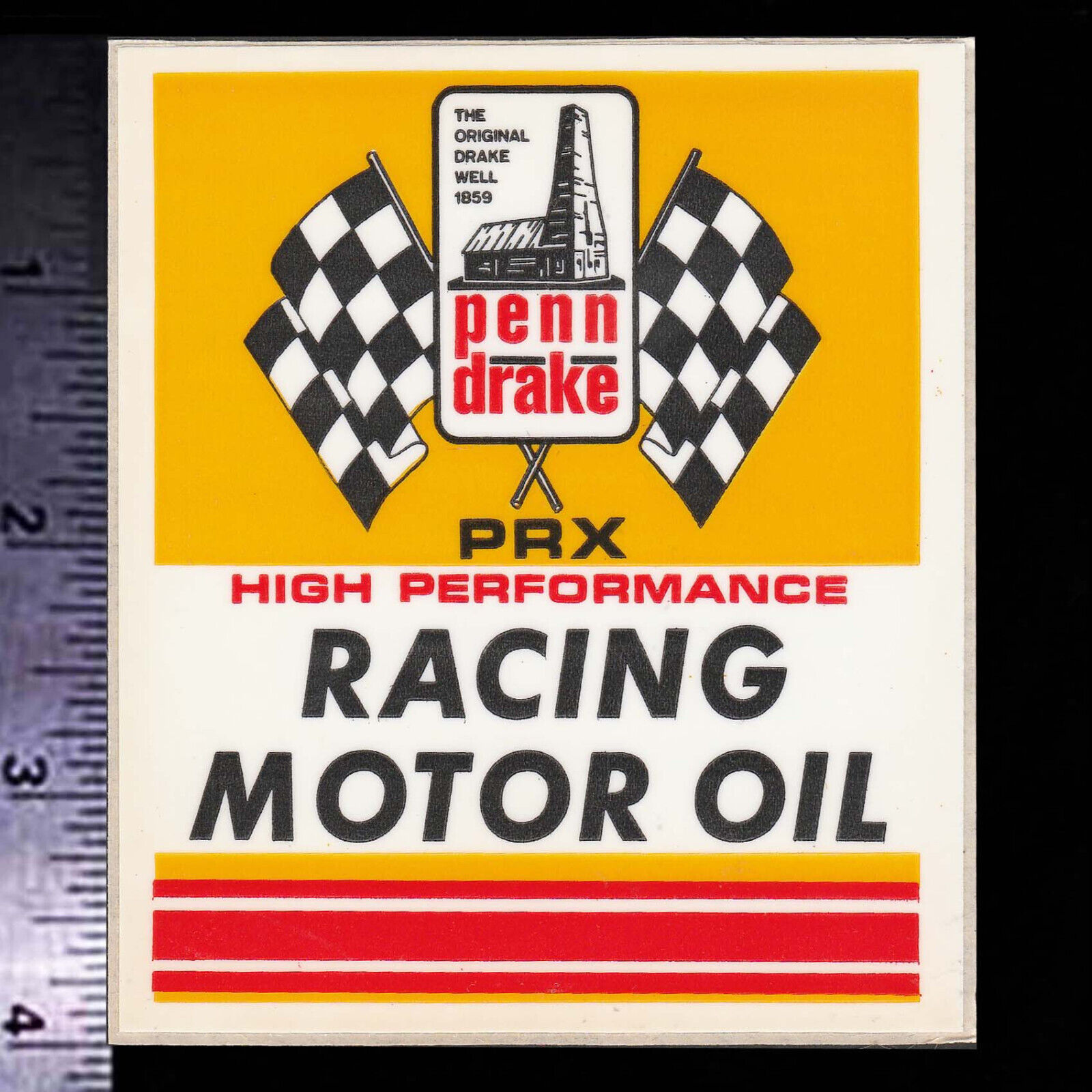 PENN DRAKE Racing Motor Oil - Original Vintage 1960’s 70's Racing Decal/Sticker