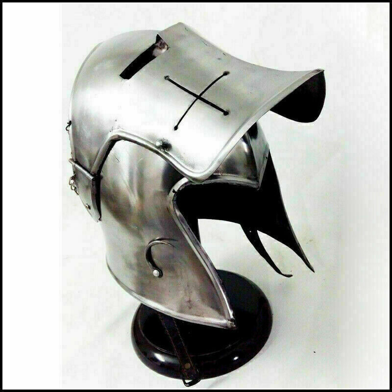 Medieval Knights Barbuta Helmet Templar Crusader Viking Barbuda Visor Helmet NEW
