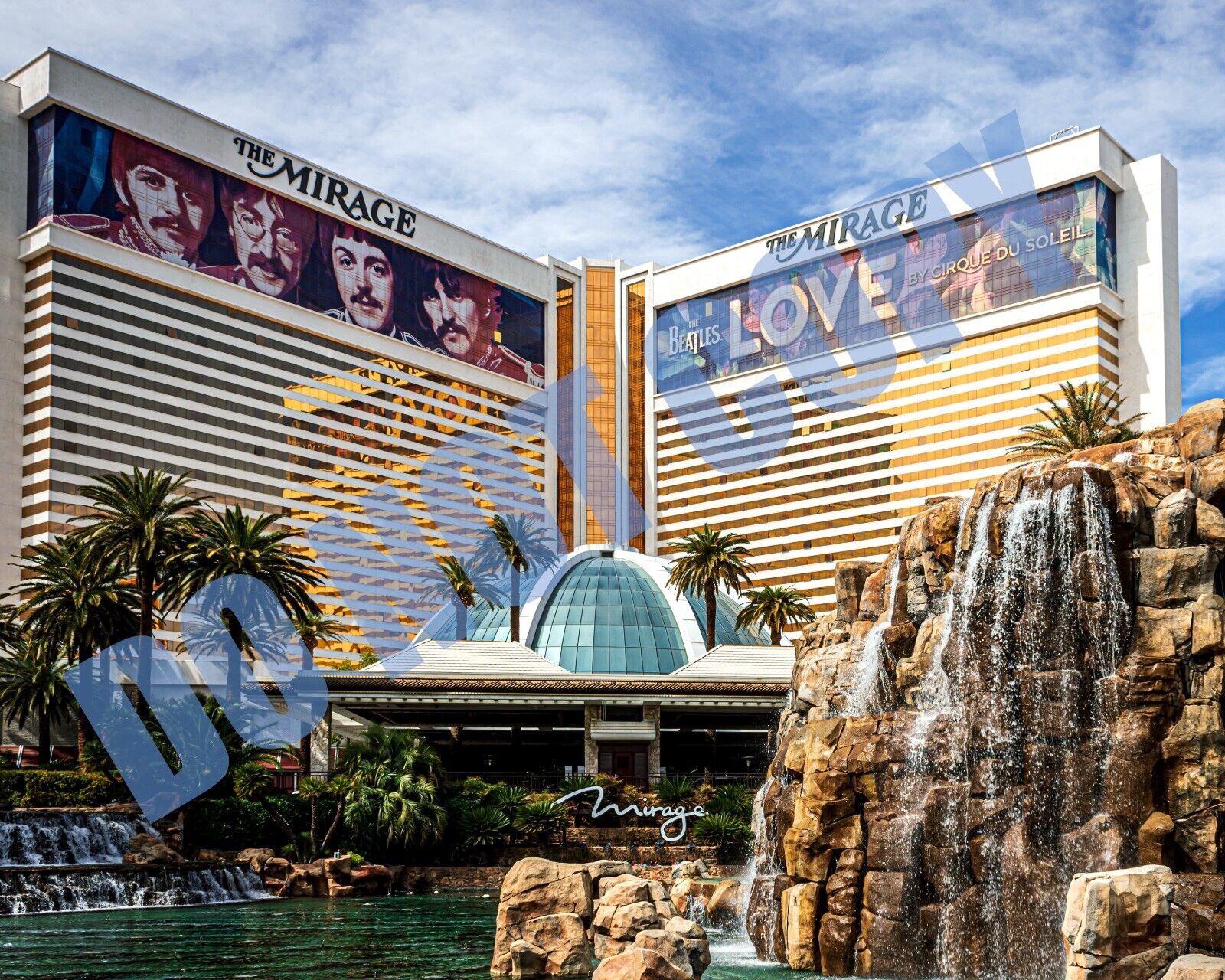 Mirage Hotel Casino Dome Beatles LOVE Cirque du Soleil Volcano -E- 8x10 Photo