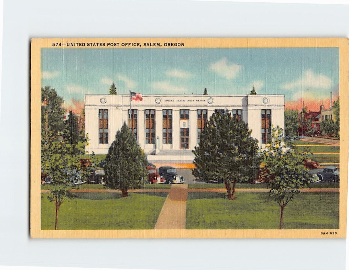 Postcard United States Post Office Salem Oregon USA
