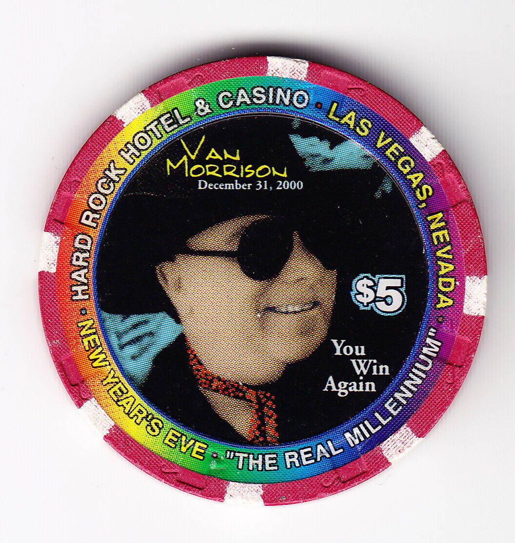 2001 Van Morrison @ Hard Rock Hotel & Casino Las Vegas $5 Gaming Chip (b51)