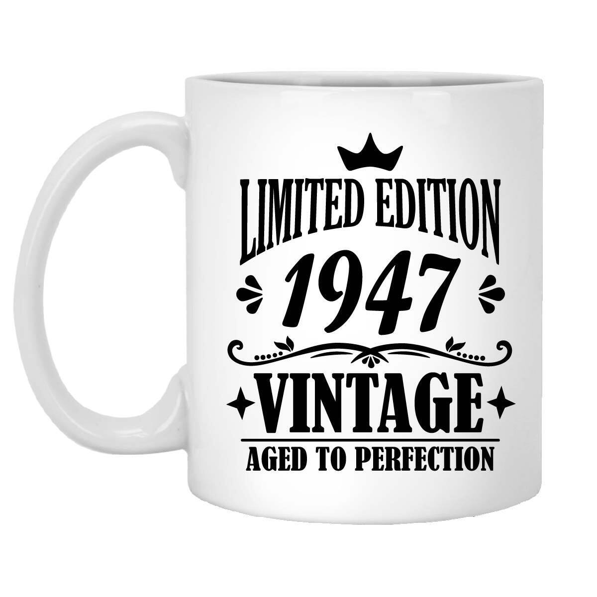 77th Anniversary Mug Edition vintage 77 Years Old Born In 1947 Birthday Mugs