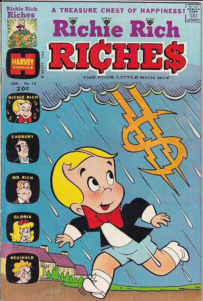 42445: Harvey Comics RICHIE RICH RICHES #10 VF Grade