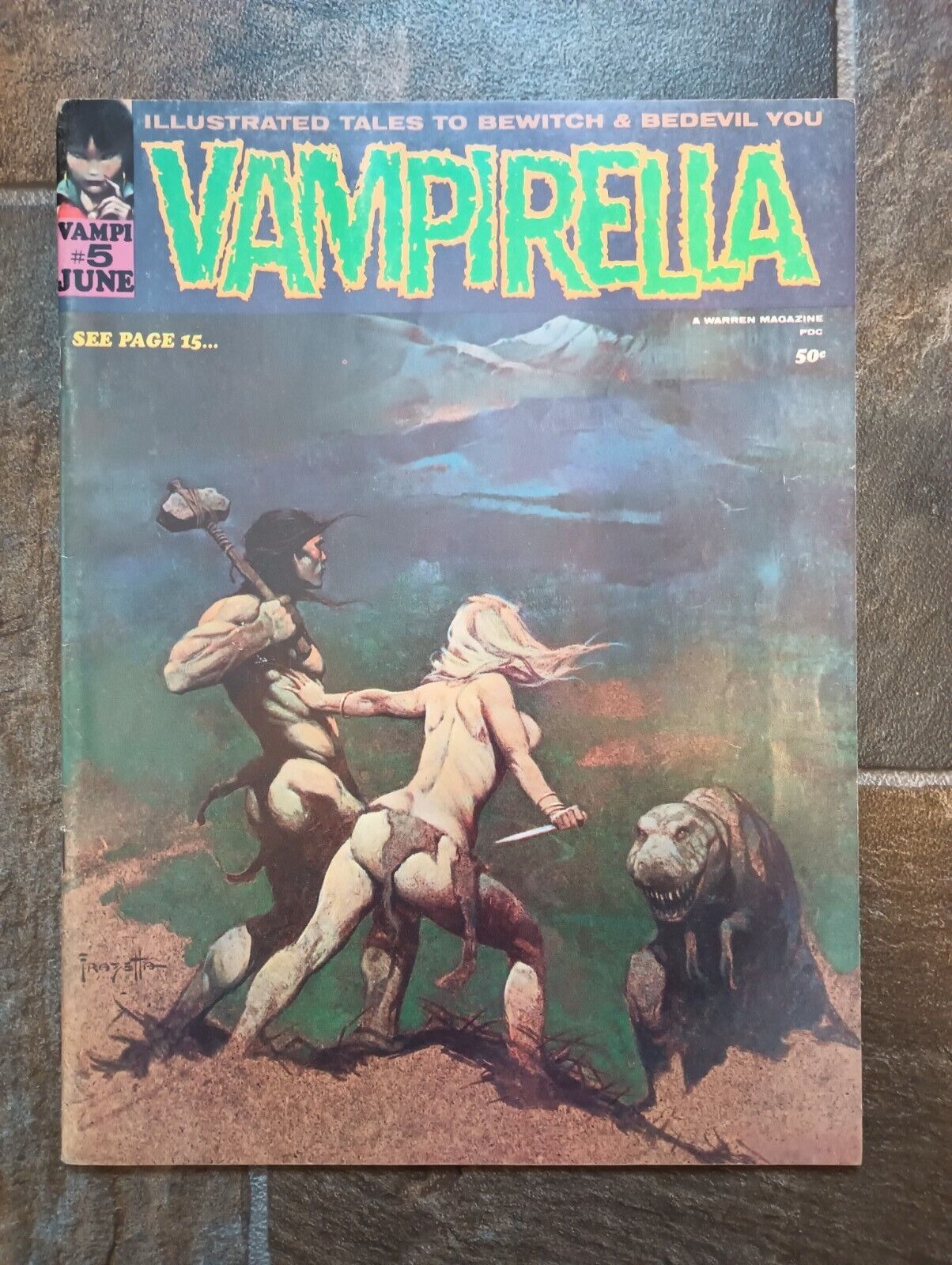 Vampirella #5. Warren Magazine Horror. 1970. Hi-grade Frank Frazetta