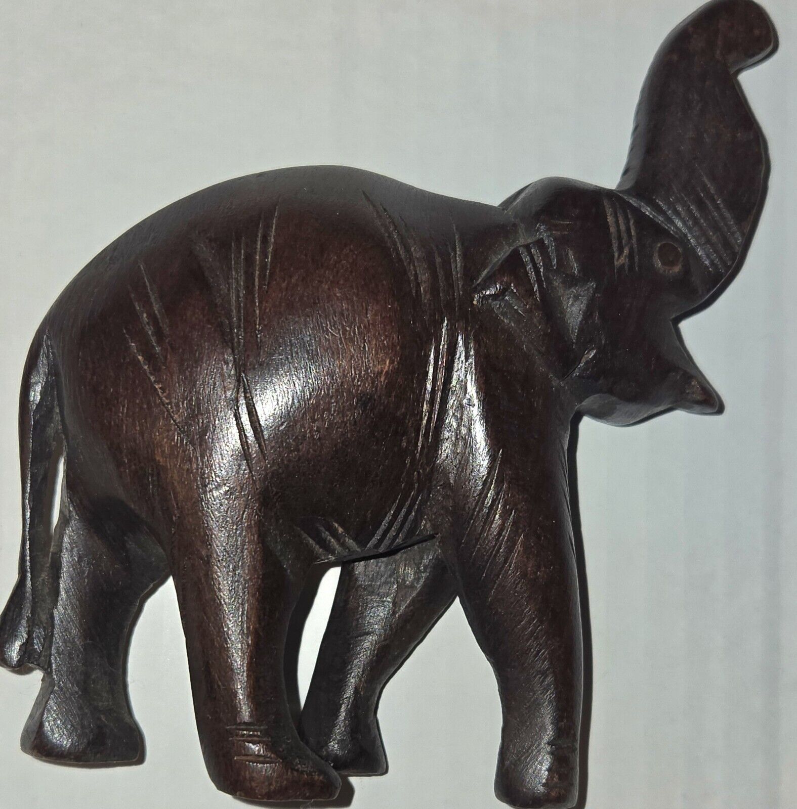 Vintage African Wood Elephant 4