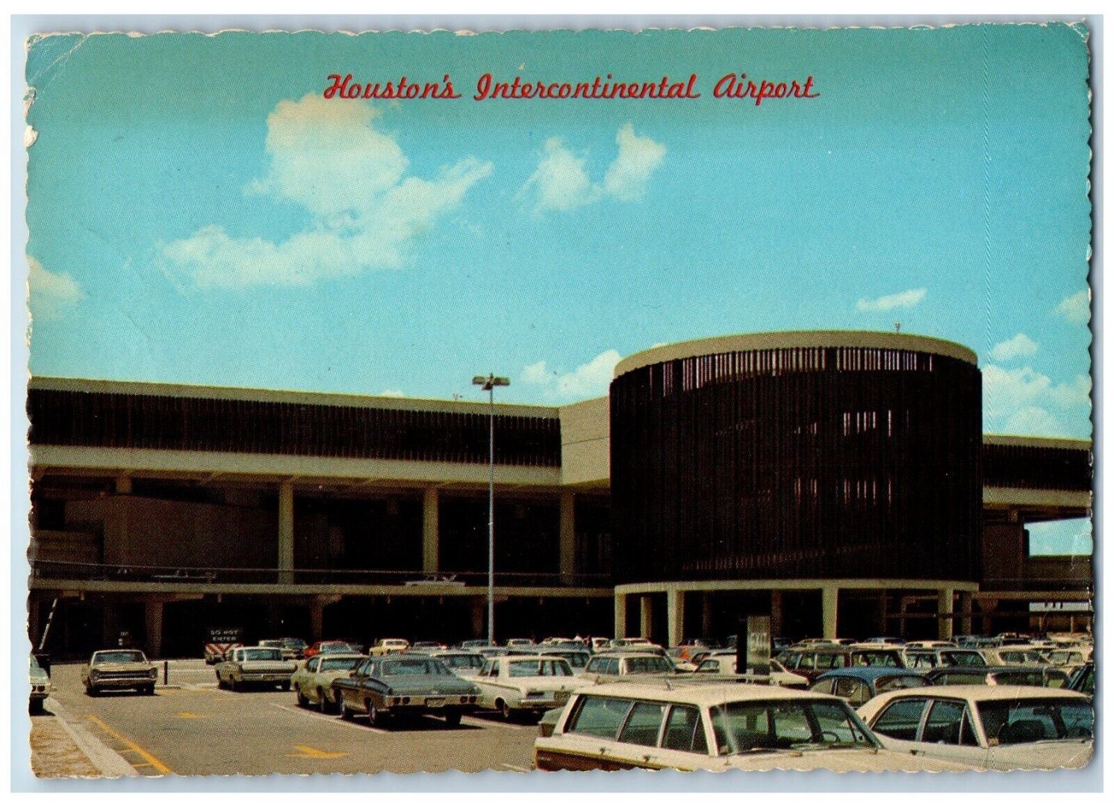 Houston Texas TX Postcard Intercontinental Airport Terminal 1970 Vintage
