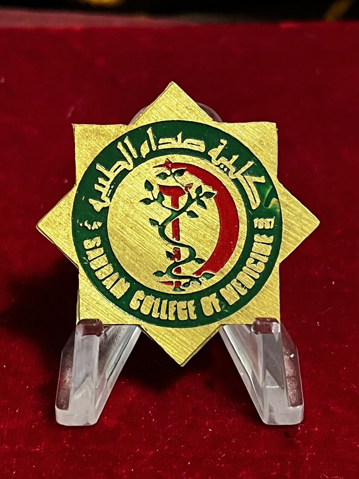 Iraq- Vintage Saddam Medical College 1987 Metal Pin, Rare