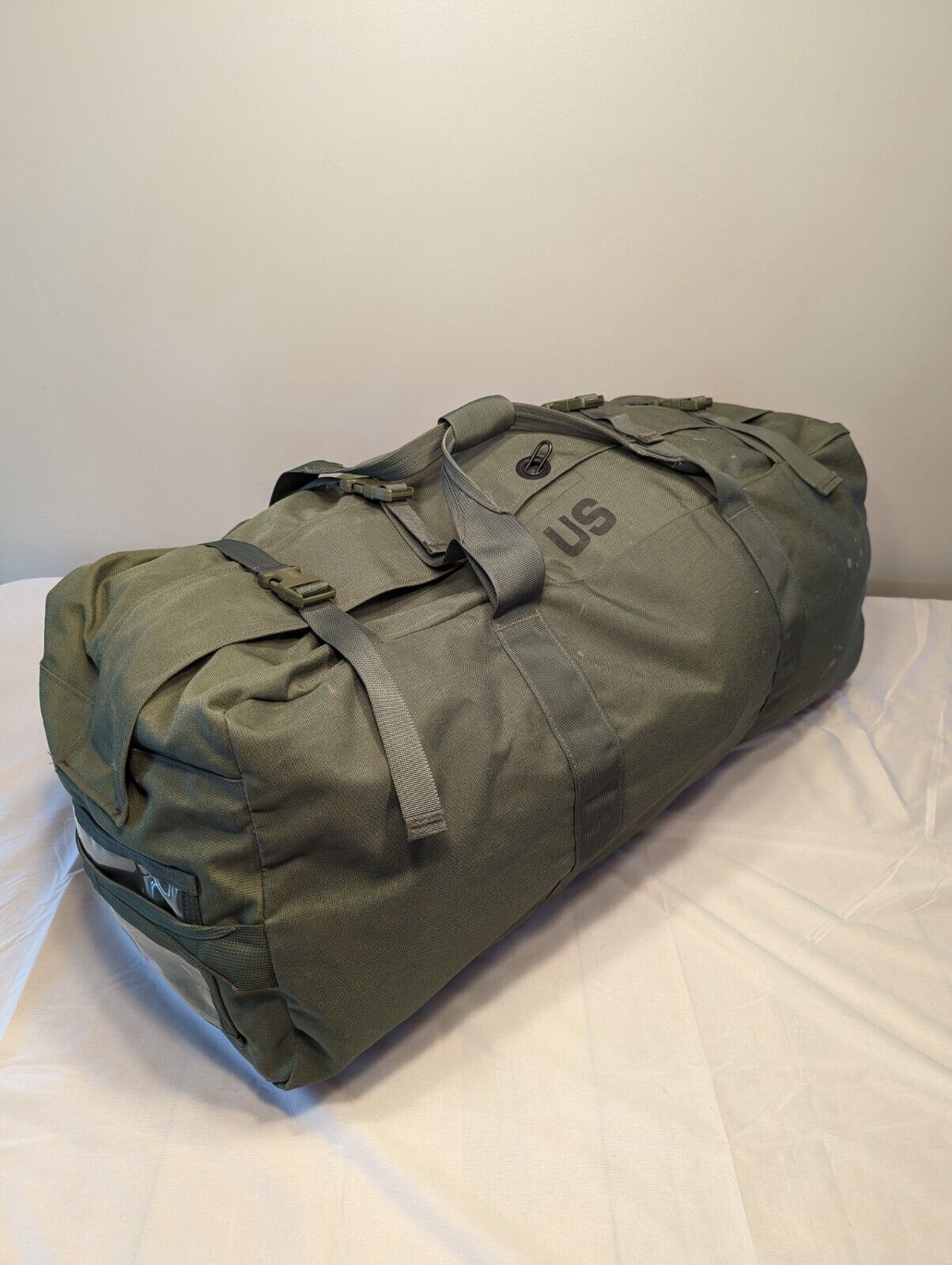 Improved Duffel Bag Green Good US Military Zipper Deployment Flight Travel USGI