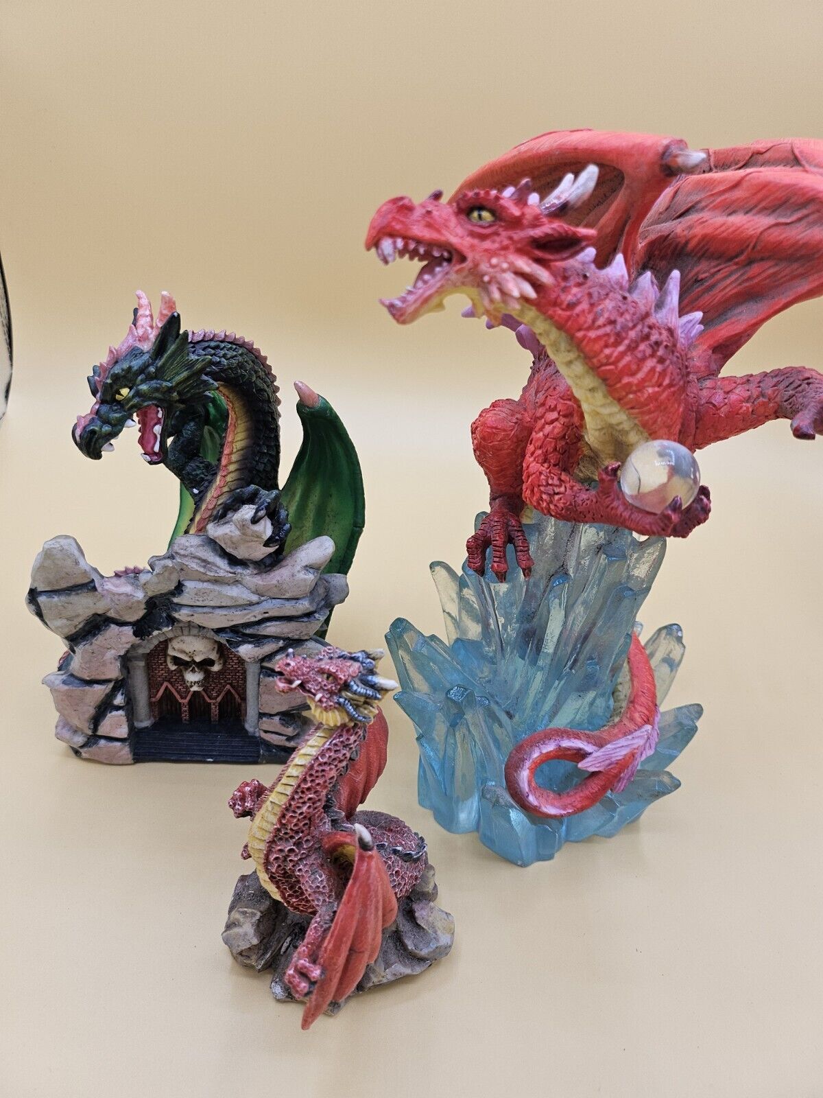 Summit Collection Dragon Figure Lot Resin Statue Dragons 1997-1999 Collectible