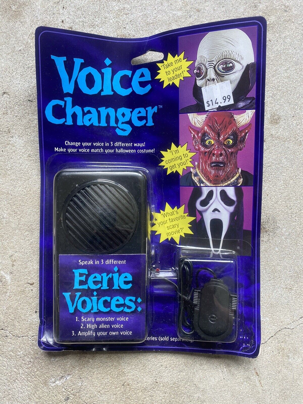 Fun World Voice Changer Scream Ghostface Variant MOC Sealed Halloween NOS