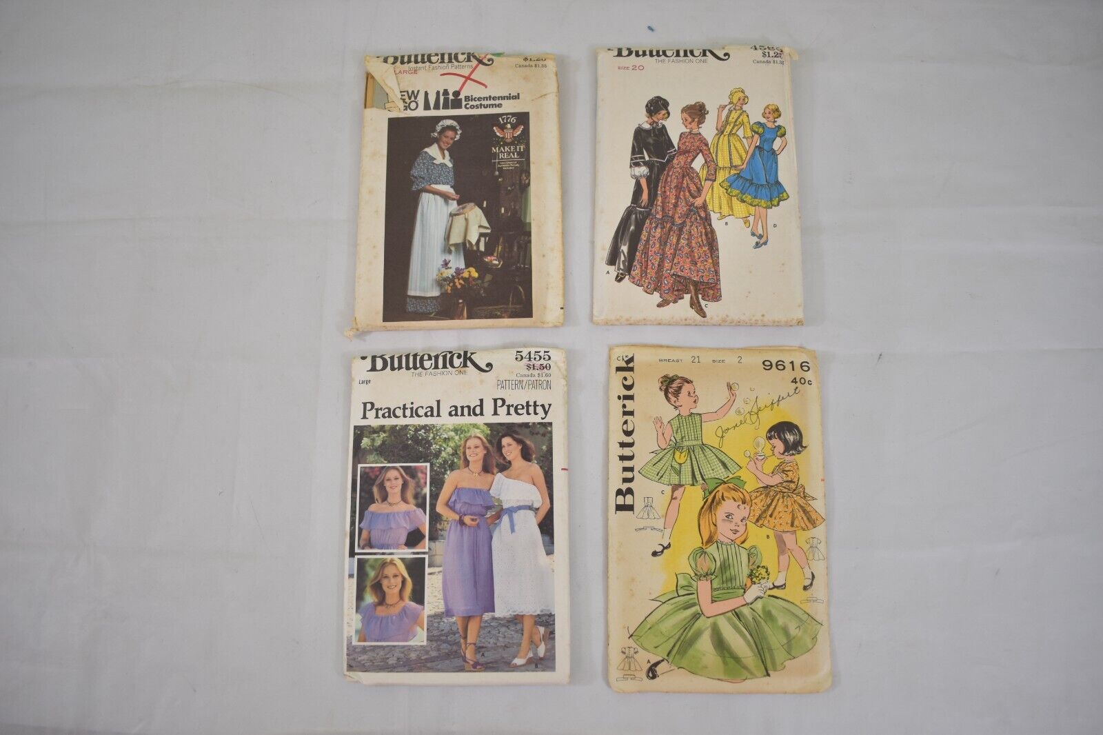 Vintage Mixed Lot Of 4 women/Children sewing patterns 1960s-1970s