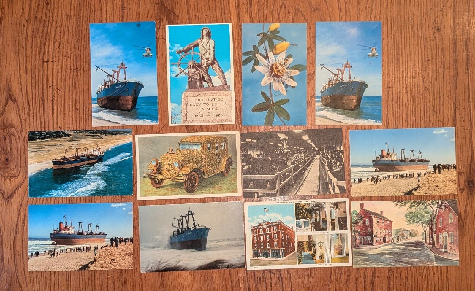 Antique LOT OF 12 Massachusetts Postcards from 1909 & up. UNPOSTED 