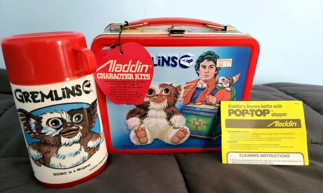 Vintage 1984 Gremlins Aladdin Metal Lunch Box & Thermos Brand New W/ Tags- HTF