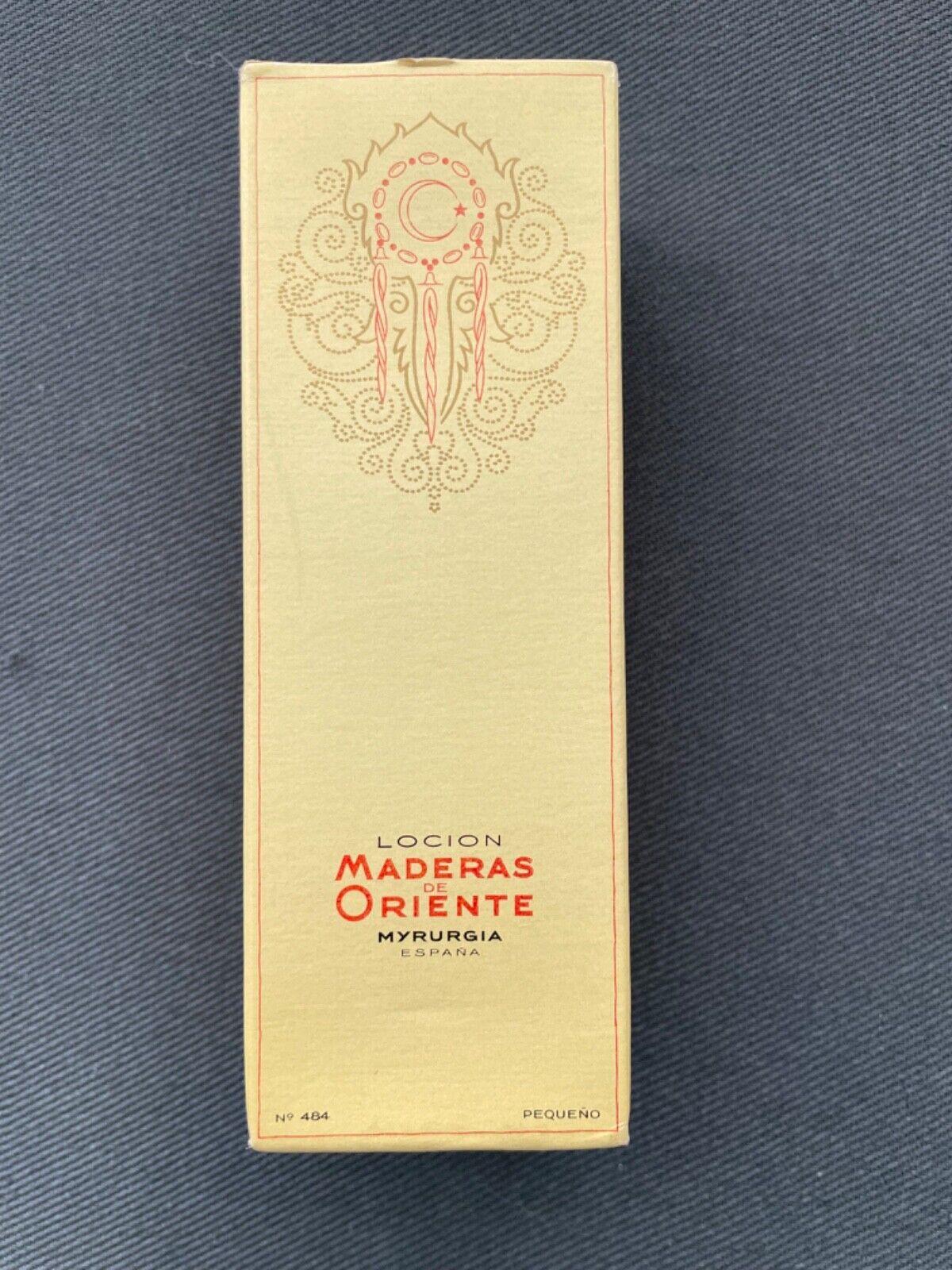 Vintage MYRURGIA Perfume Locion Maderas de Oriente Bottle in Original Box-55 ML.
