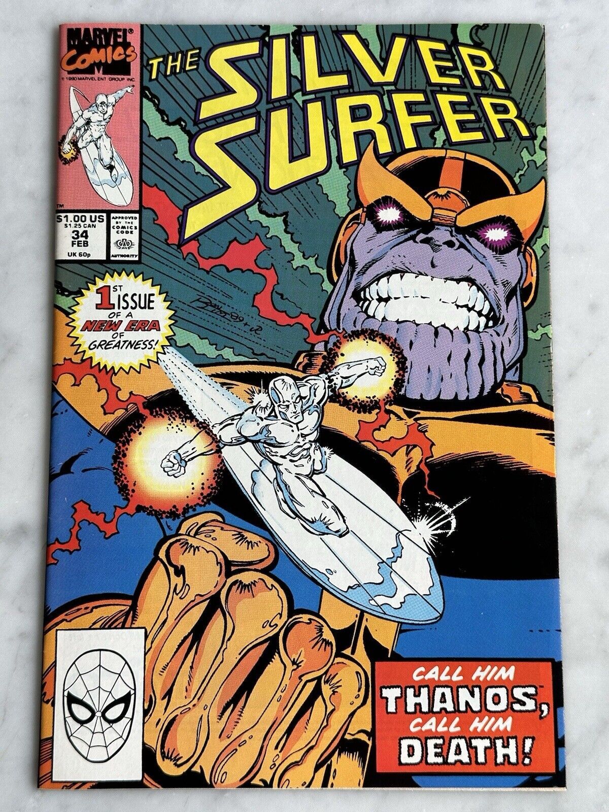 Silver Surfer #34 w/ Thanos NM- 9.2 - Buy 3 for  (Marvel, 1990)