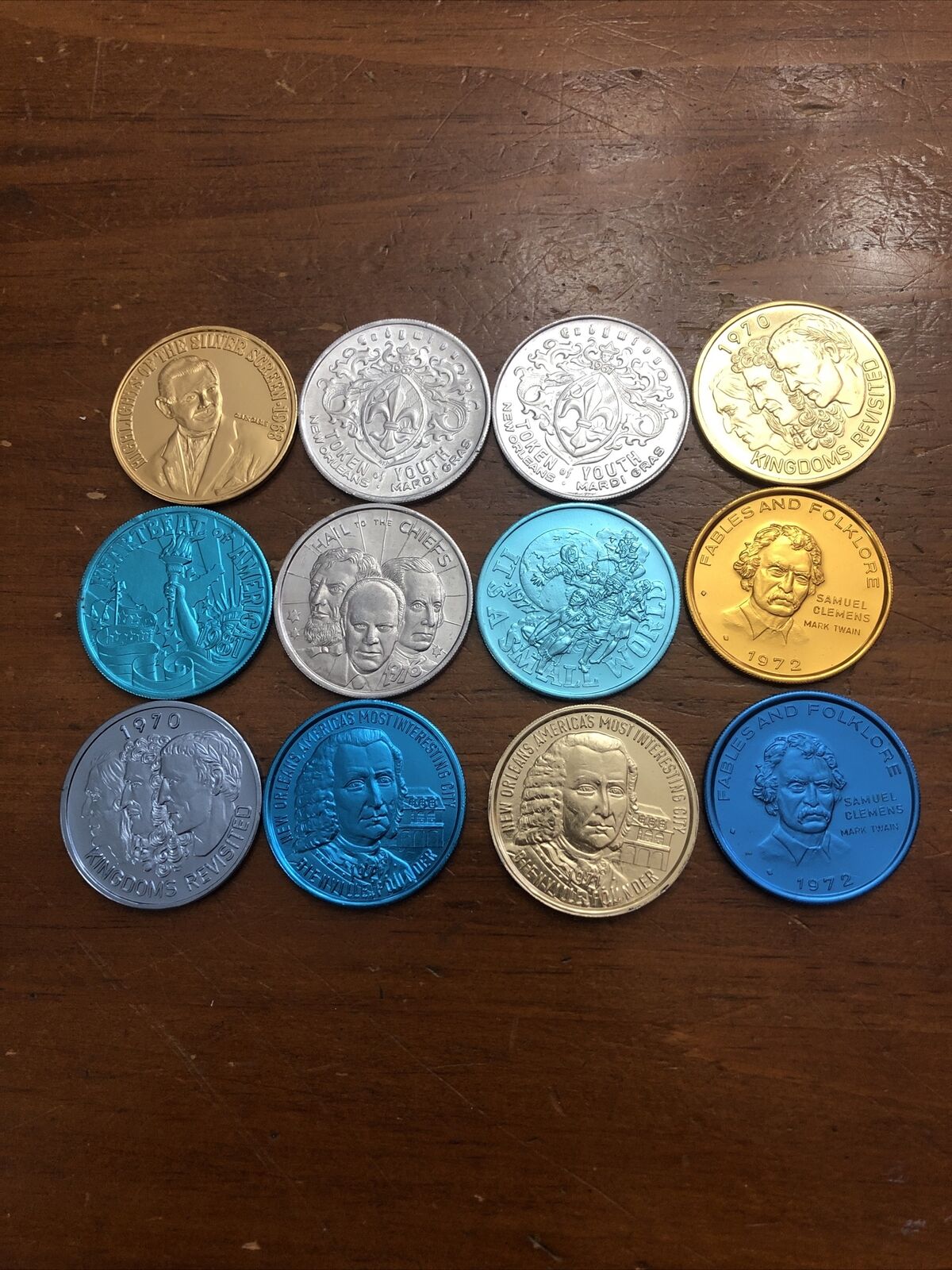 Krewe of Endymion Lot Of 12 Doubloons 68, 70’s 80’s