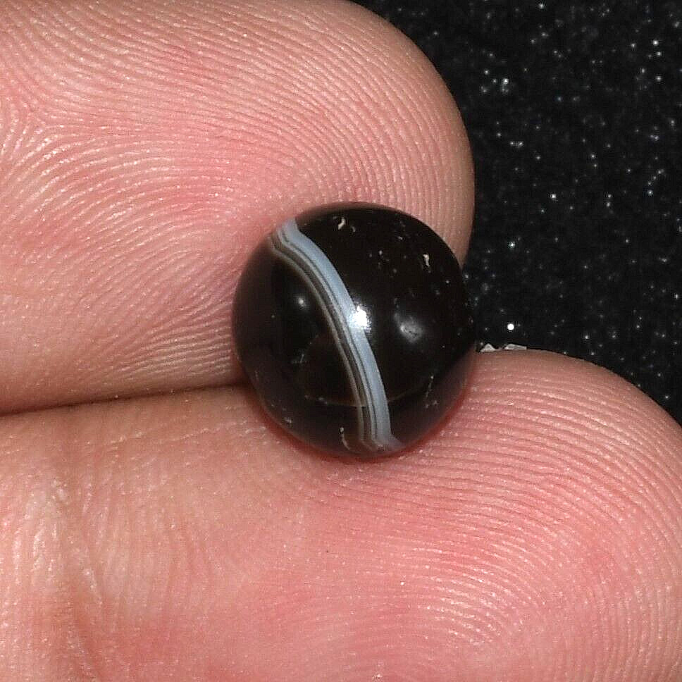 Genuine Ancient Babagoria Sulaimani Banded Agate Bead Circa early 12th Century