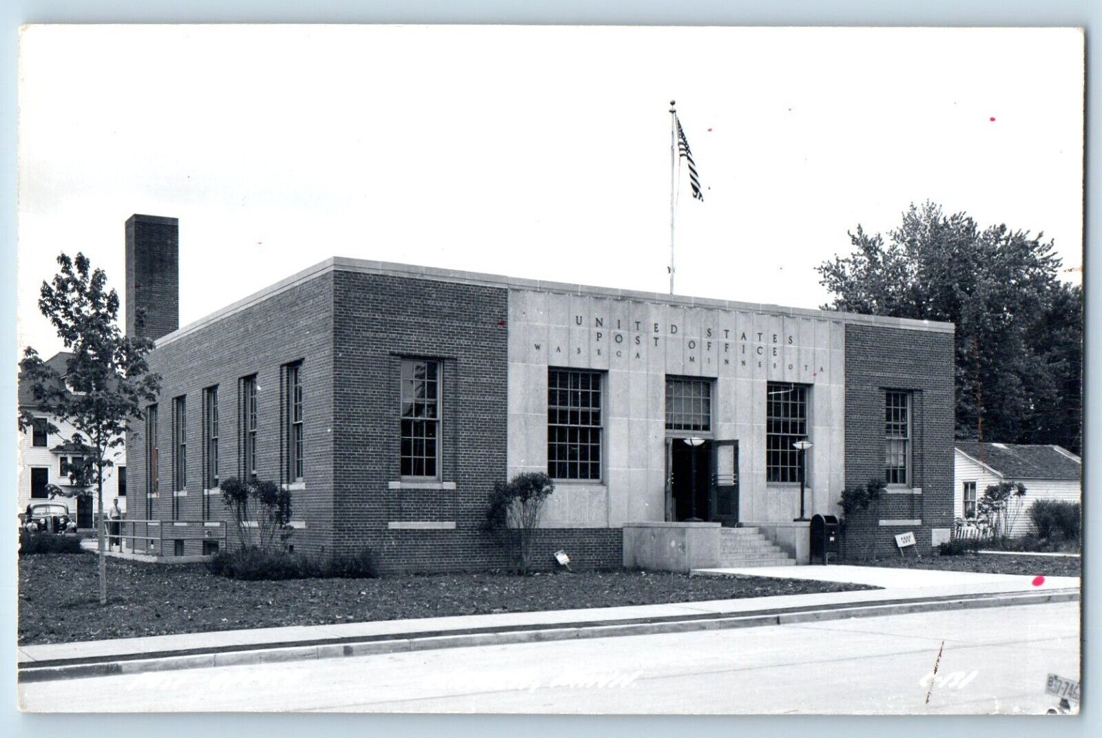 Waseca Minnesota MN Postcard RPPC Photo United States Post Office USPS c1950's