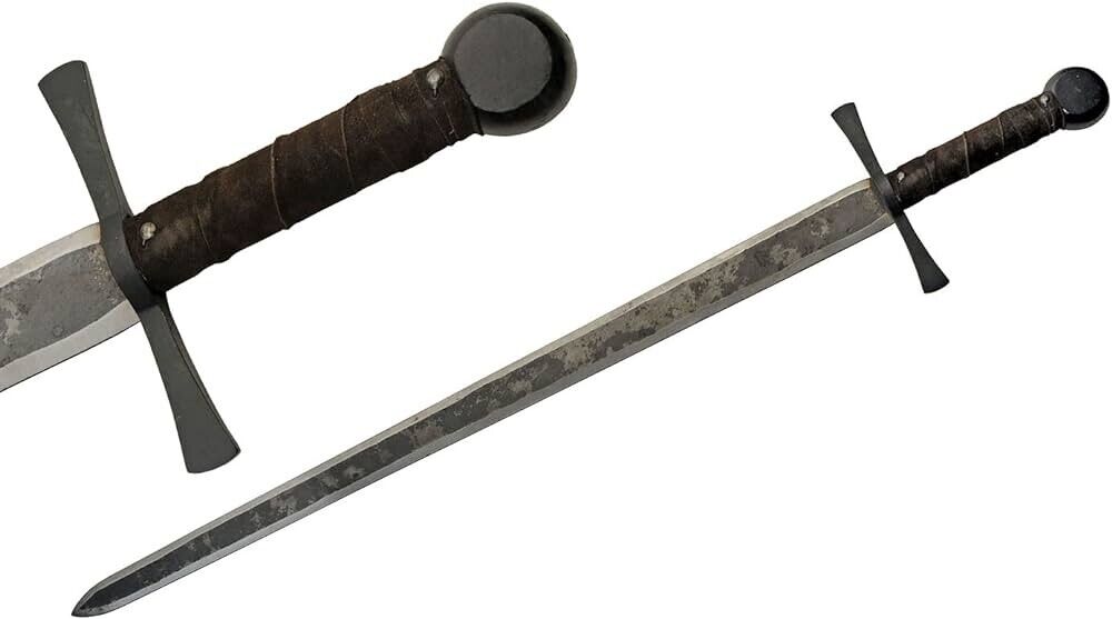41” Rustic Broad Sword High Carbon Steel Full Tang Authentic Medieval Sharp