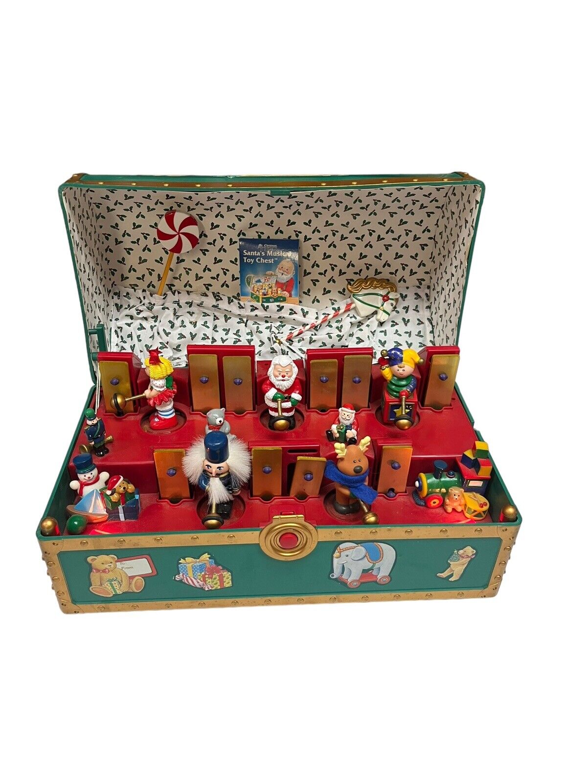 Vintage 1994 Mr Christmas Santa\'s Musical Animated Toy Chest 35 Songs Tested