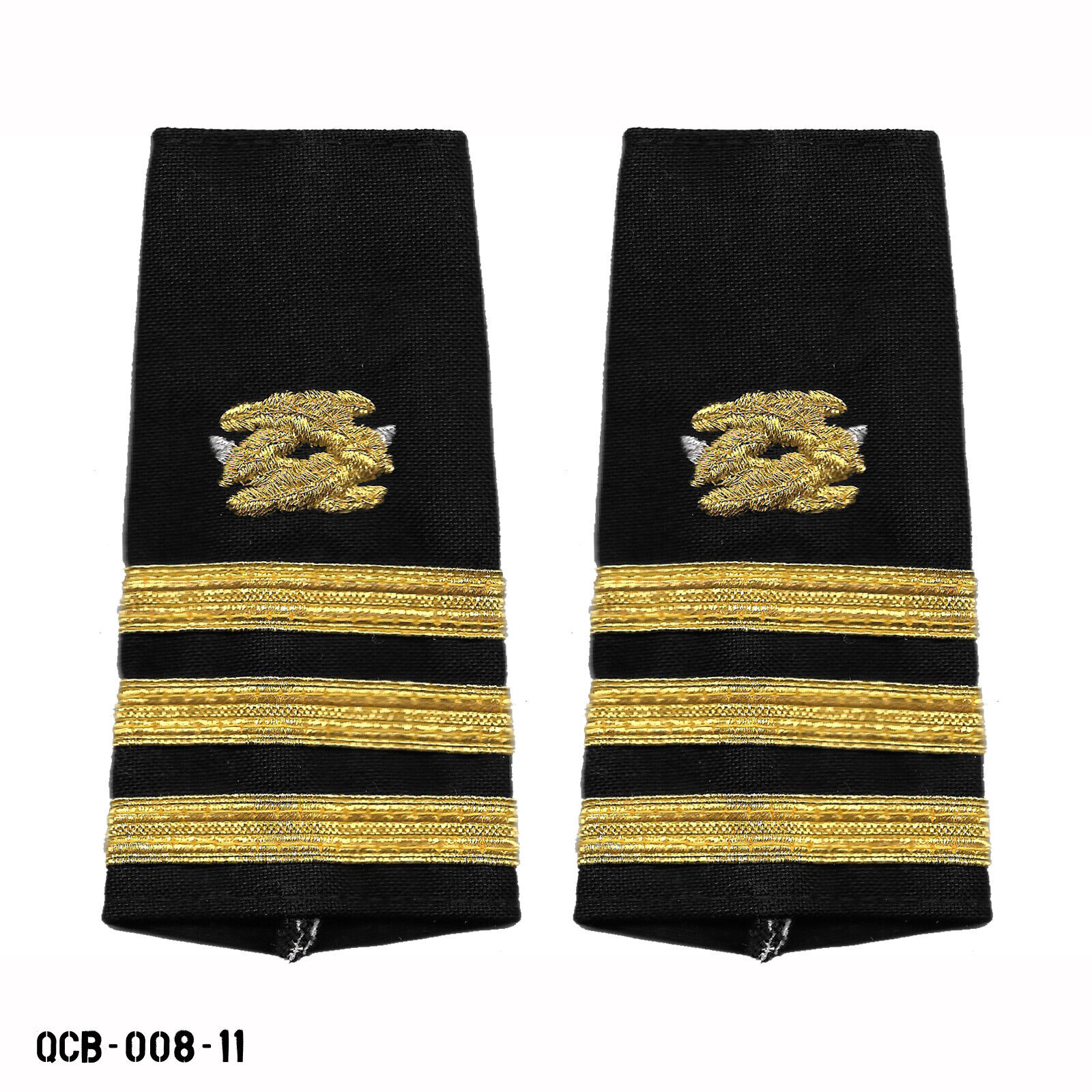 PAIR USN US Navy CDR O5 Commander Civil Engineer Shoulder Marks ~ Rank Slides