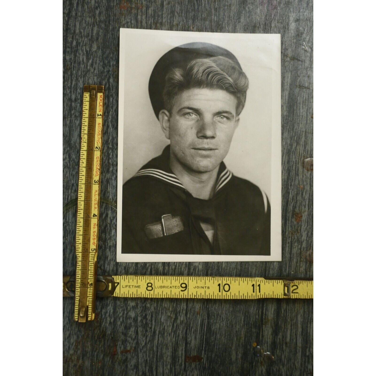 Dapper Young Sailor Wallet Comb Last Minute Photo Vintage Snapshot Photo