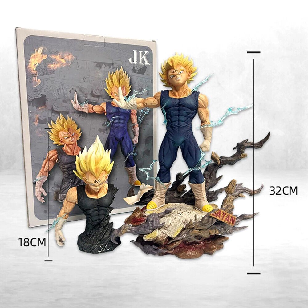 12.99in/33cm Anime Dragon Ball Z Figure Majin Vegeta Figurine PVC Action Figures