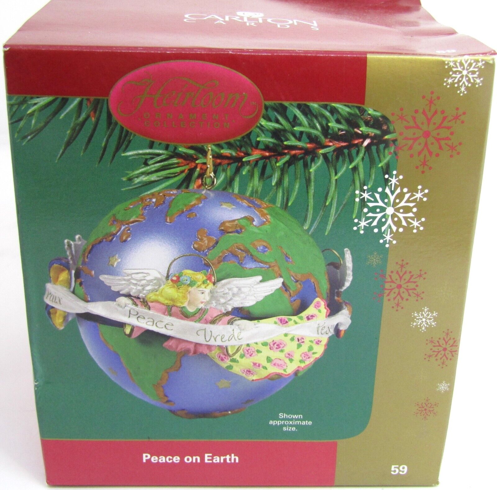 Vintage Carlton Cards, Heirloom Collection, Peace on Earth Angel #59.