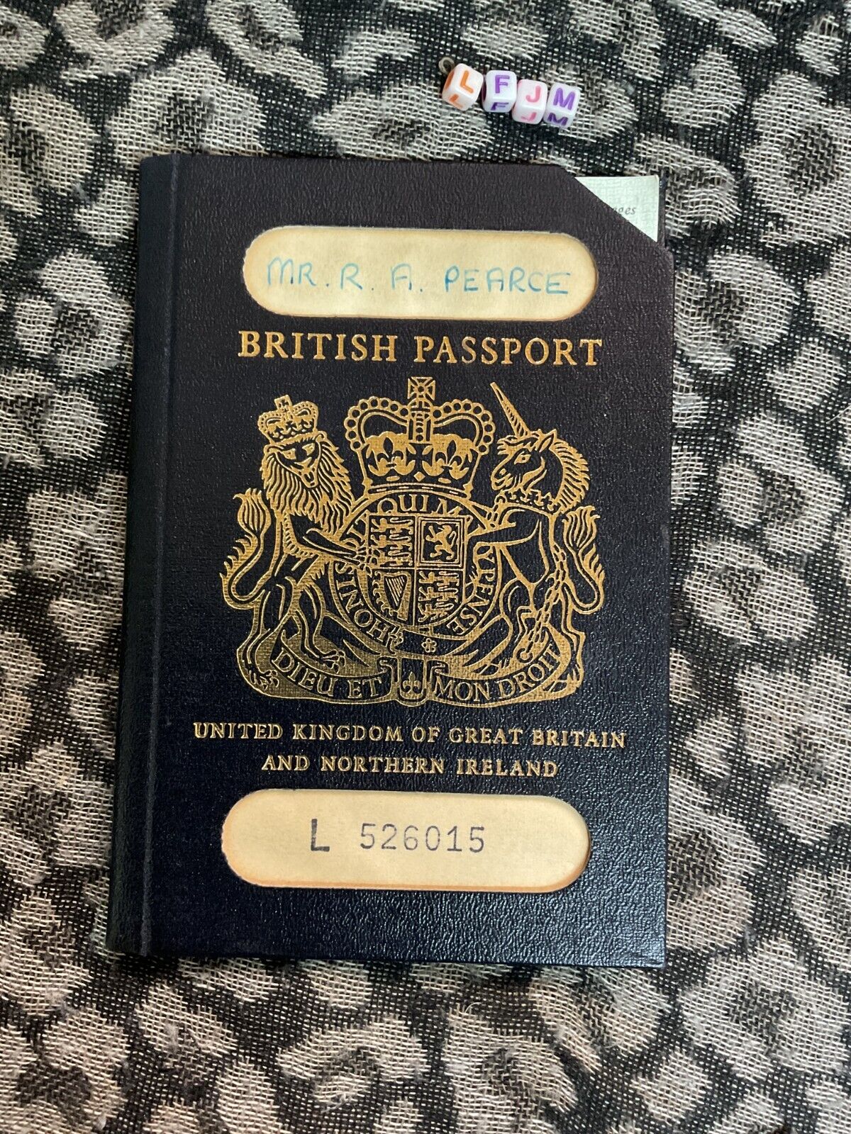 Vintage 1970s Expired Make British Passport Cancelled