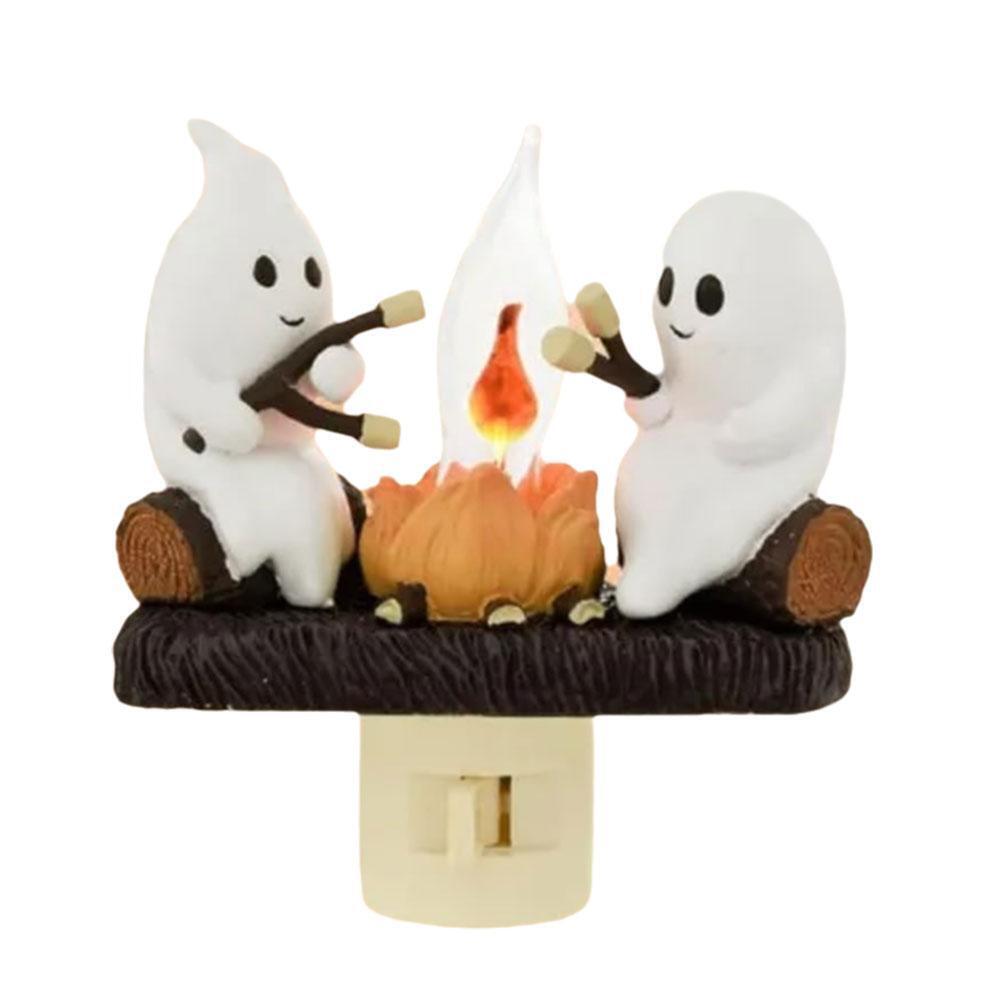 Ghost Campfire Flickering Nightlight Fire Marshmallow Night*Light Halloween Gift