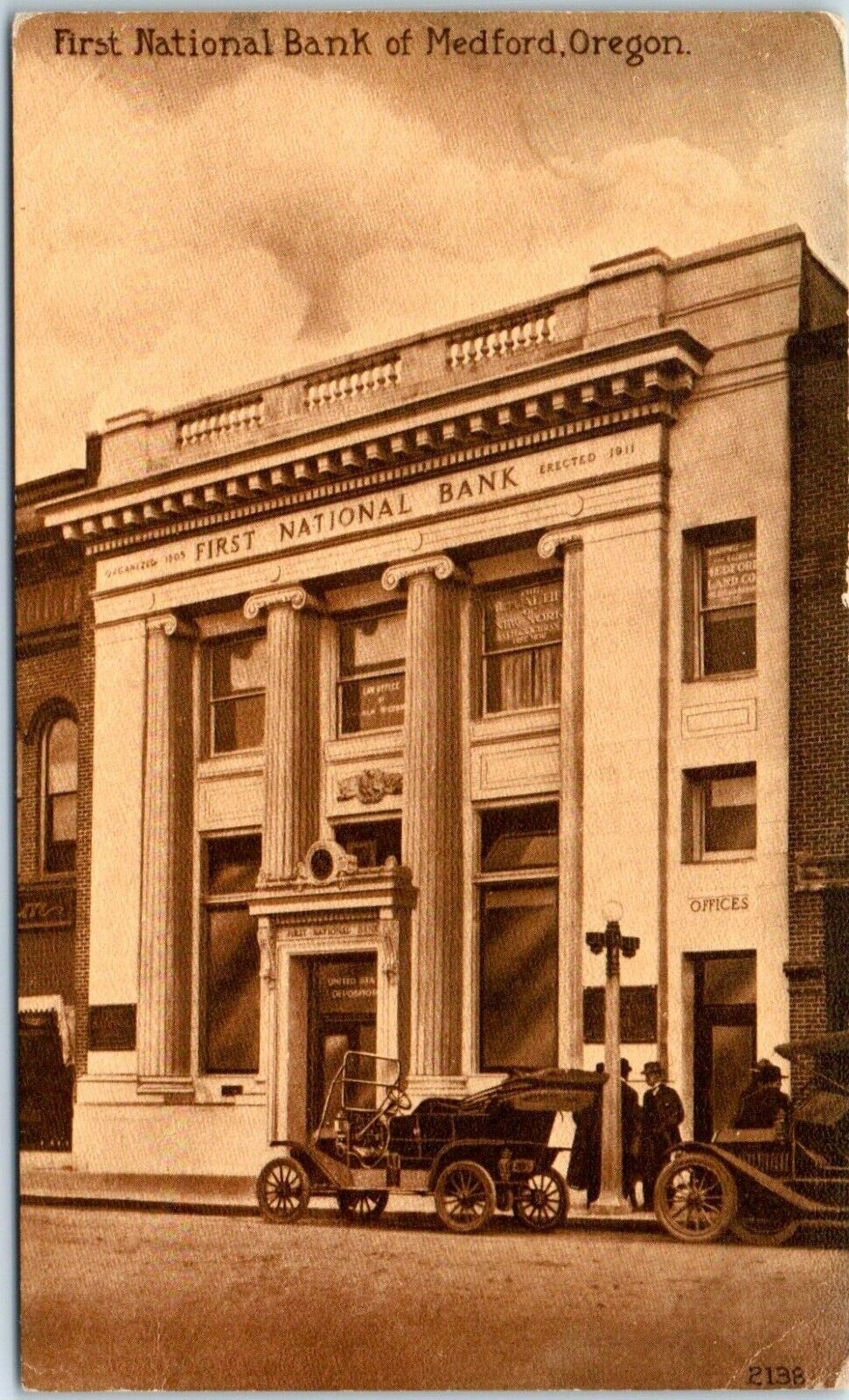 c1910s Antique Postcard Medford OR Oregon First National Bank