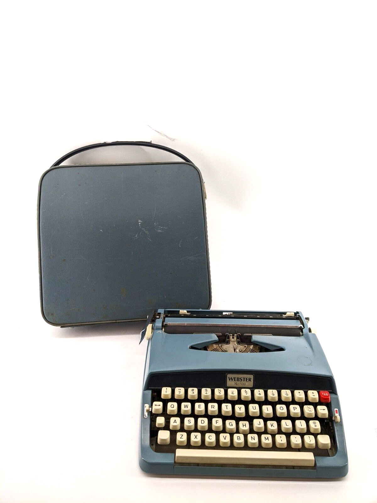 Vintage Brother Webster XL-500 Portable Manual Blue Typewriter