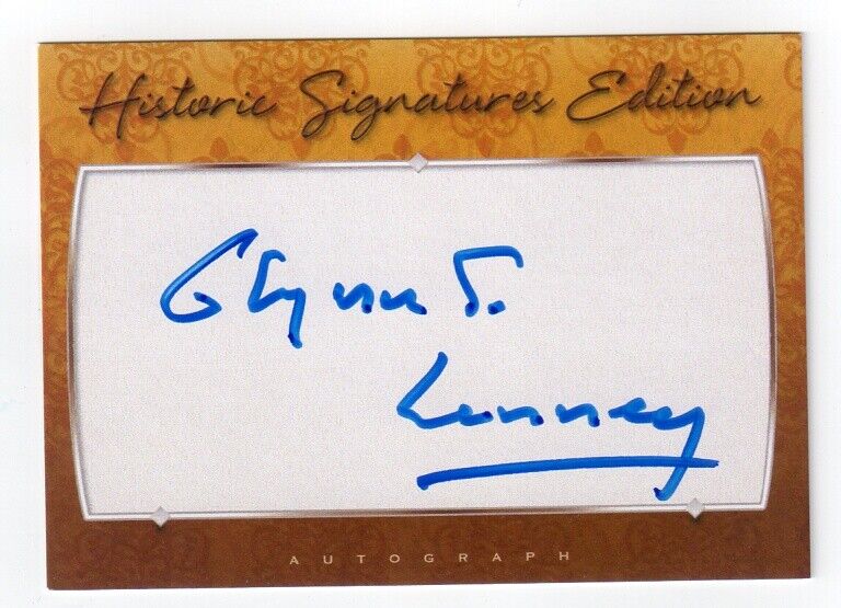 Glynn Lunney Signed Historic Signatures Card - Apollo Flight Director Autograph
