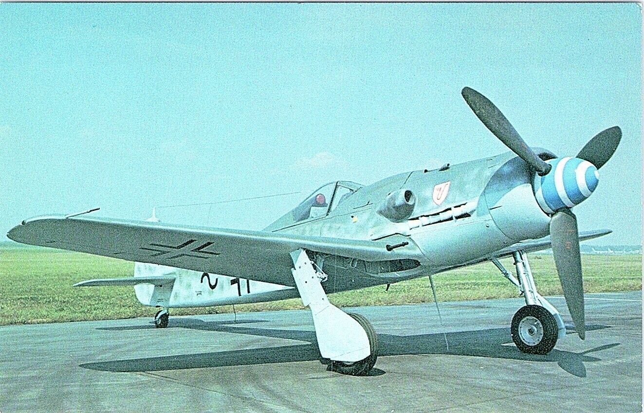 VINTAGE FOCKE-WULF FW 190-9~AIRPLANE POSTCARD KD