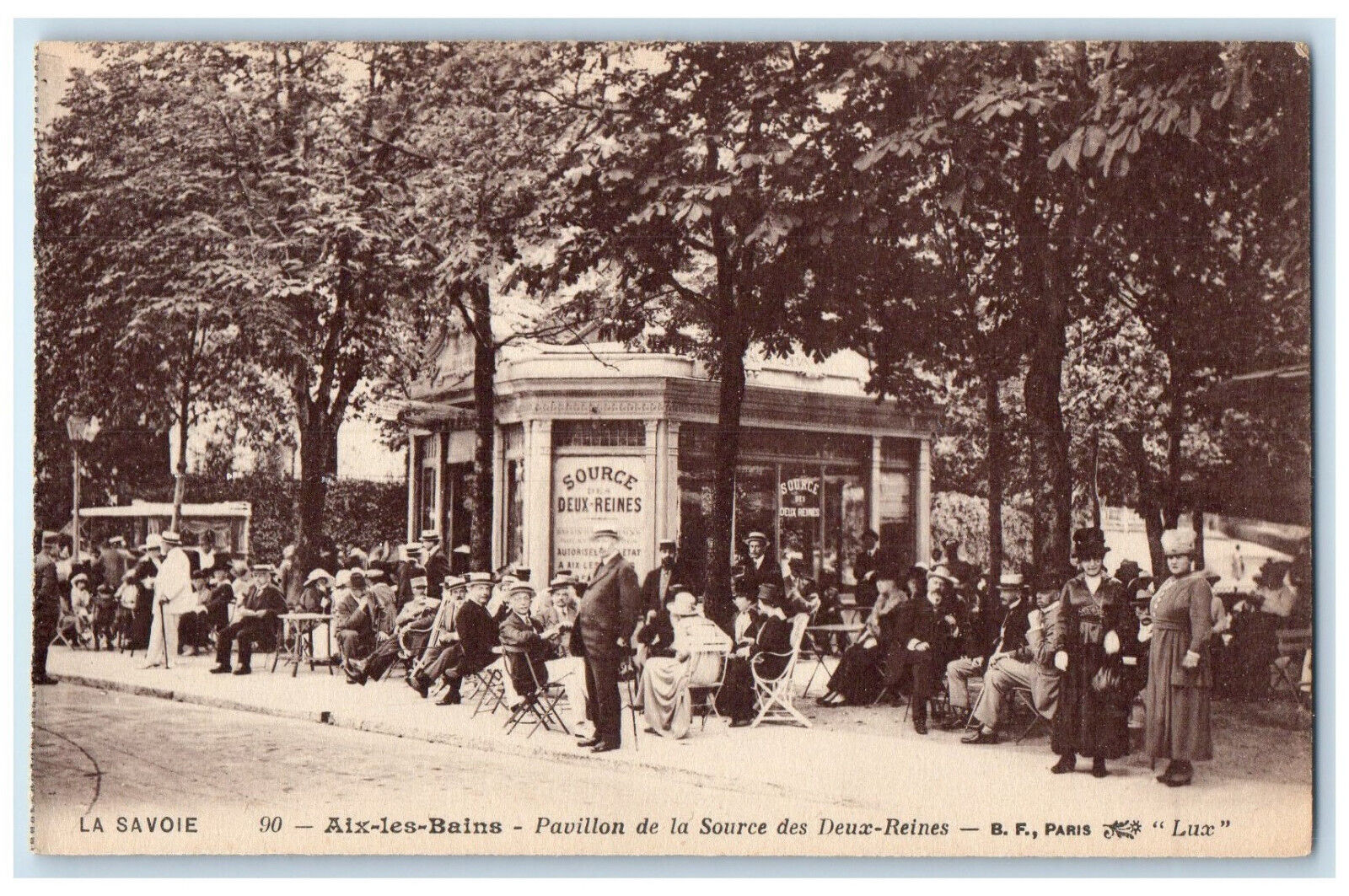 c1910 Pavilion of the Source of the Two Queens Aix les Baines France Postcard