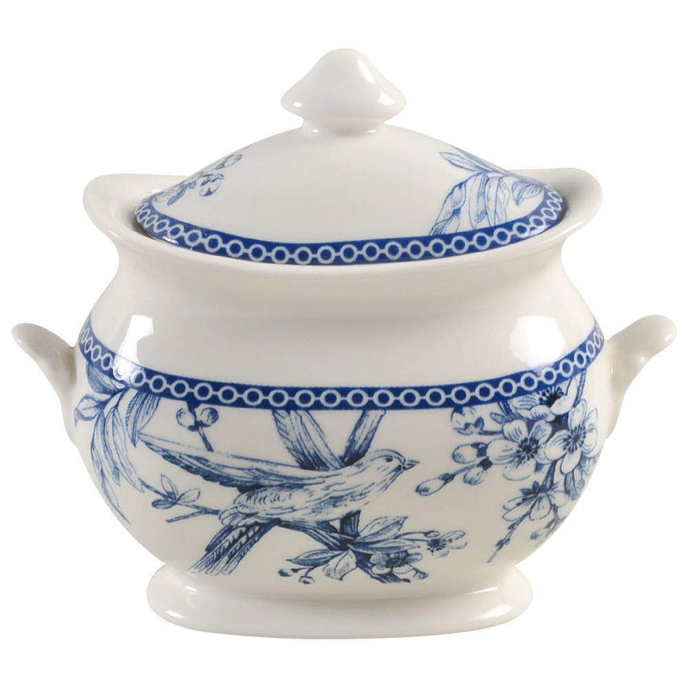 222 Fifth Adelaide Blue and White Sugar Bowl 8995388