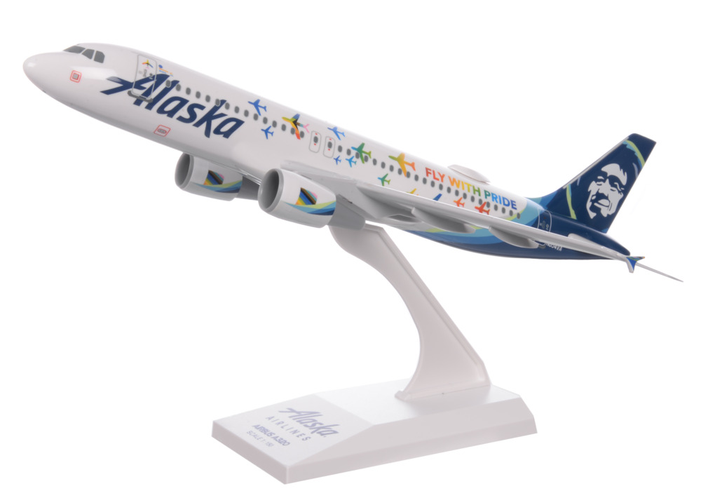 Skymarks SKR1093 Alaska Airlines A320-200 Pride Desk Model 1/150 Model Airplane