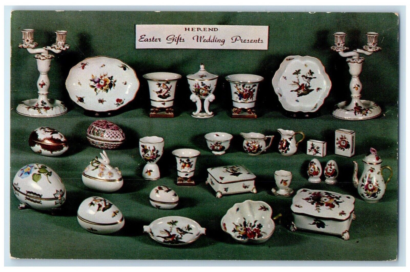 c1960 Herend Porcelain Gift Shop Ivy Shop Charlottesville Virginia VA Postcard