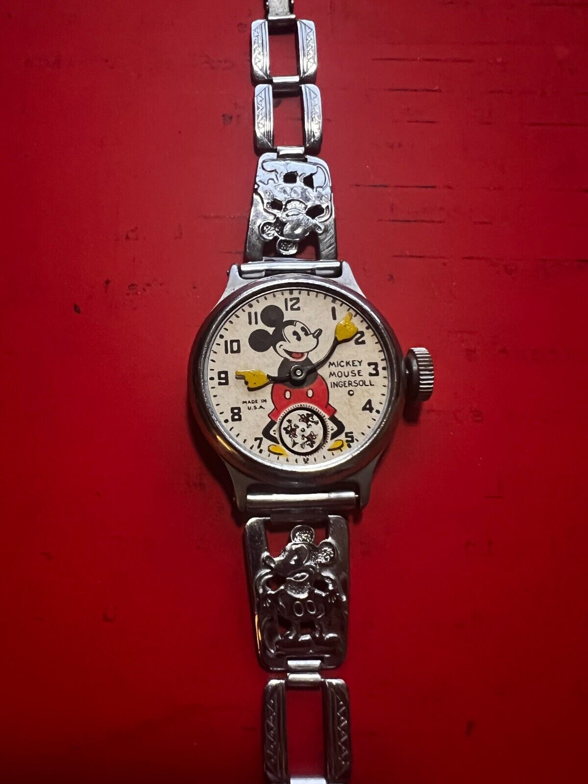 1935 Mickey Mouse Ingersoll Watch / Wristwatch - 1933 / 1930\'s Disney