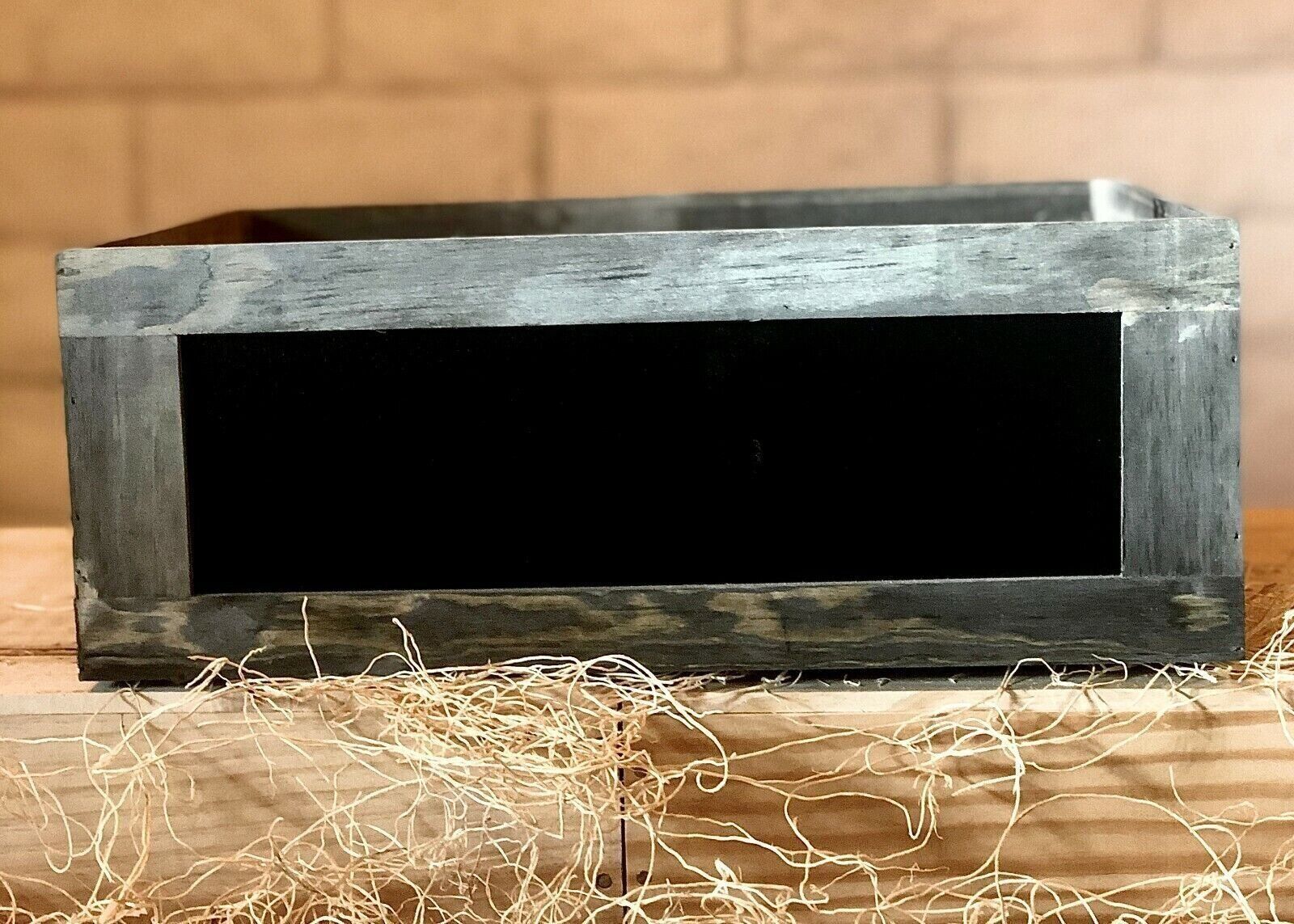 Wooden rustic X-LARGE Gift Crate with Handles & Chalkboard 16 x 23 x 8 Inches