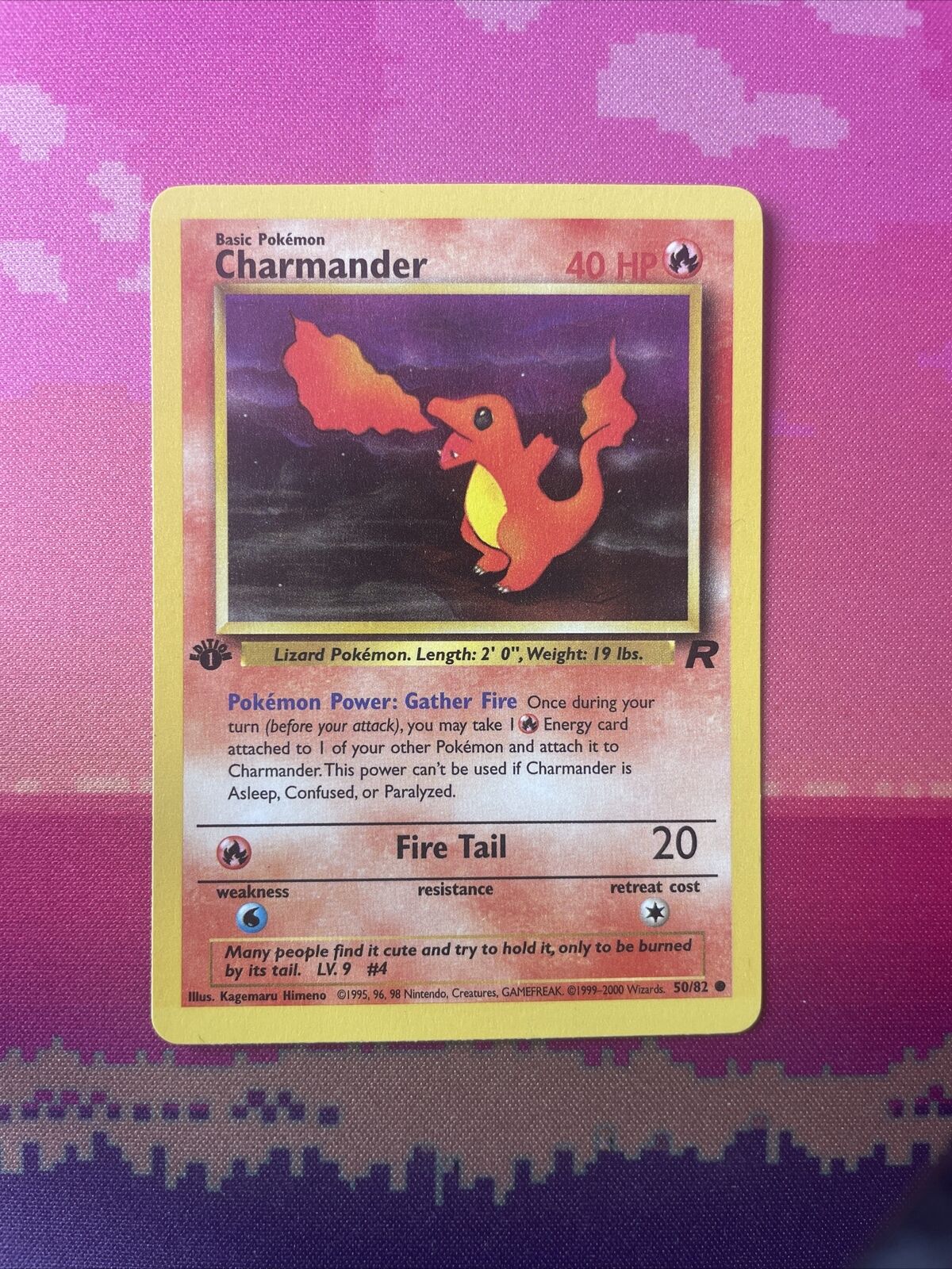Pokemon Card Charmander Team Rocket 1st Edition Common 50/82 Near Mint Condition