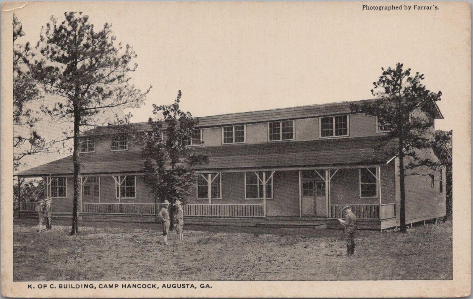 Postcard K of C Building Camp Hancock Augusta GA 