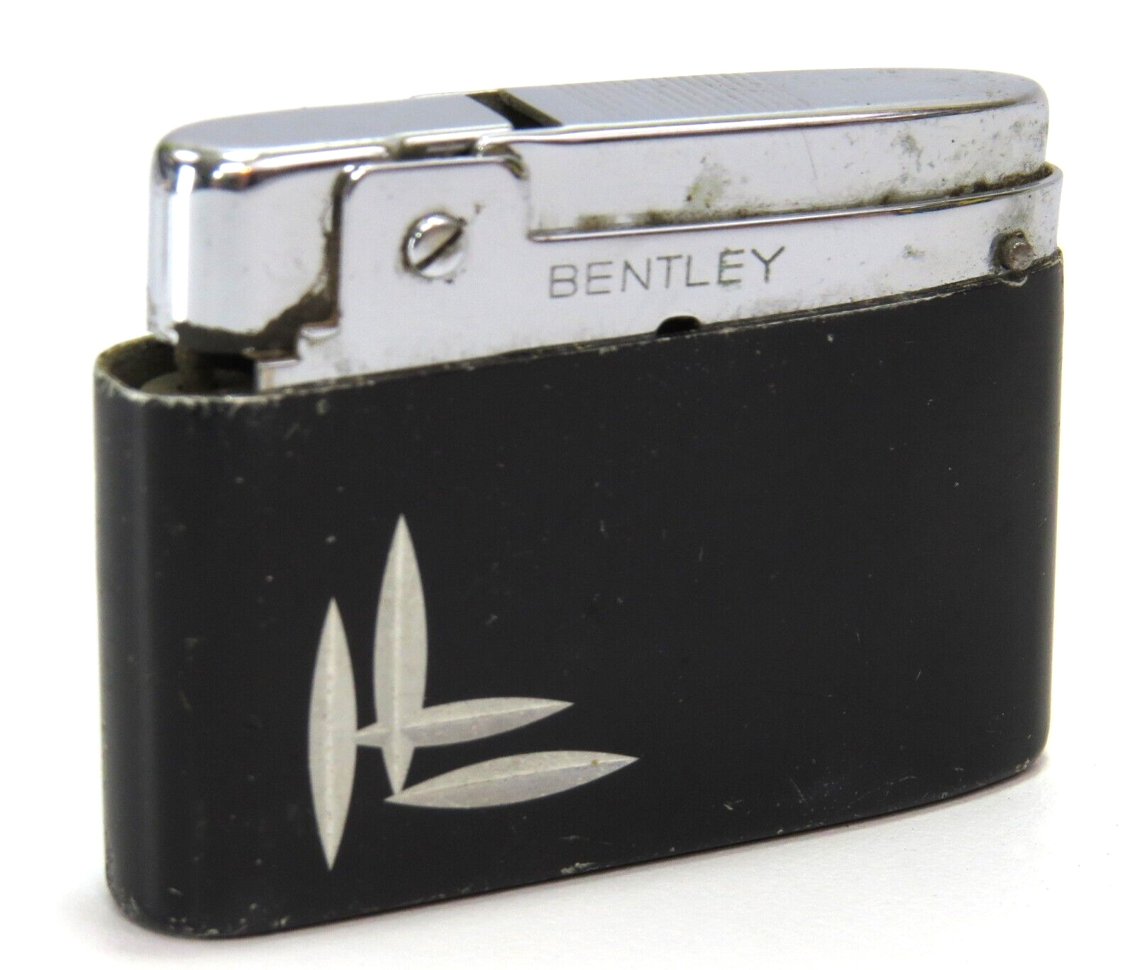 Bentley Austria Vintage Butane Cigarette Lighter, Engraved Black Case - Read