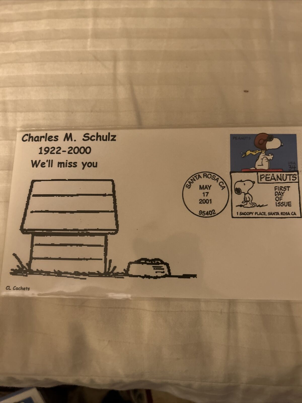 Rare Peanuts Charles M. Schulz We’ll Miss You Envelope