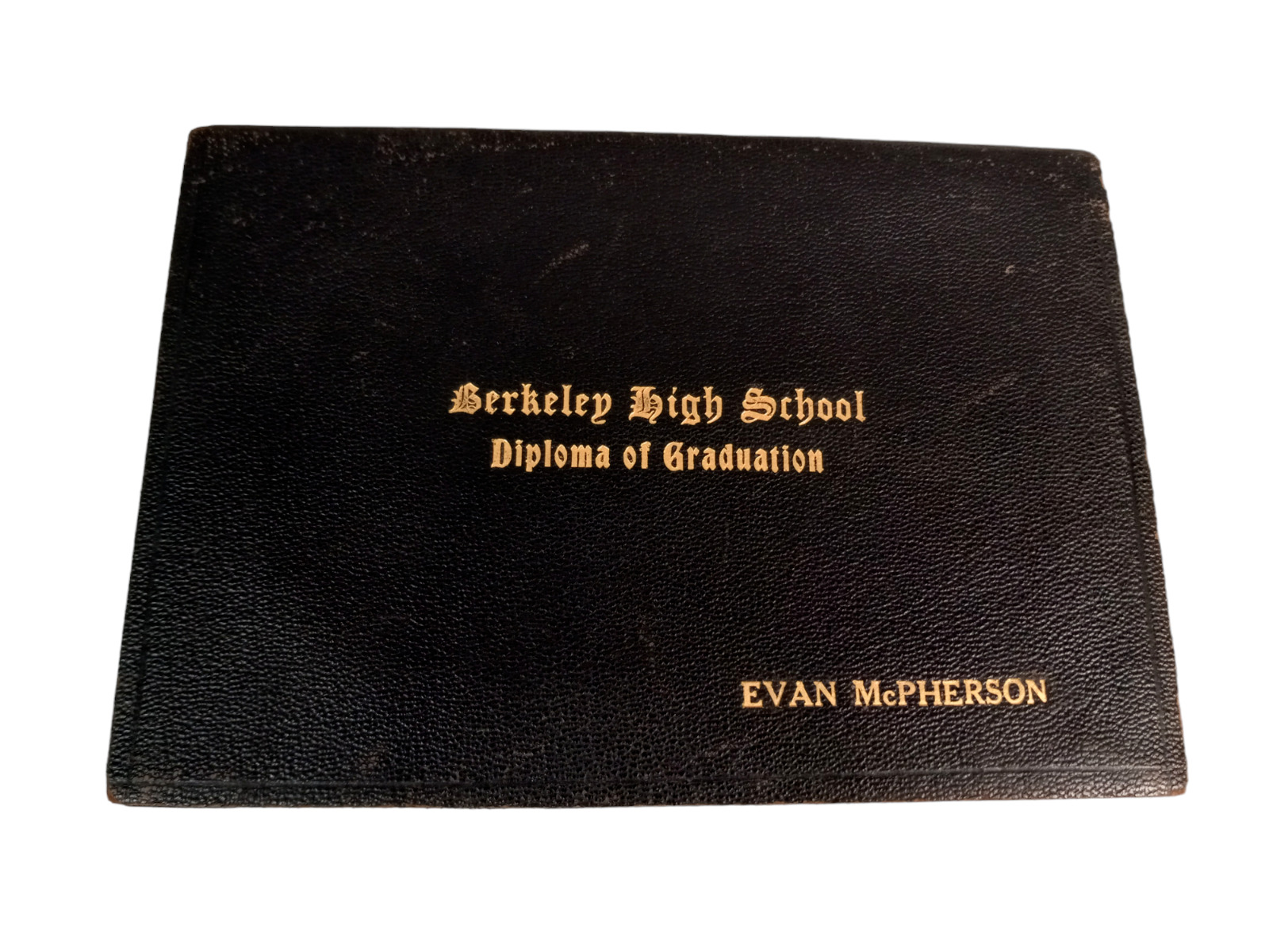 Vintage 1936 Berkeley High School Diploma of Graduation Evan McPherson