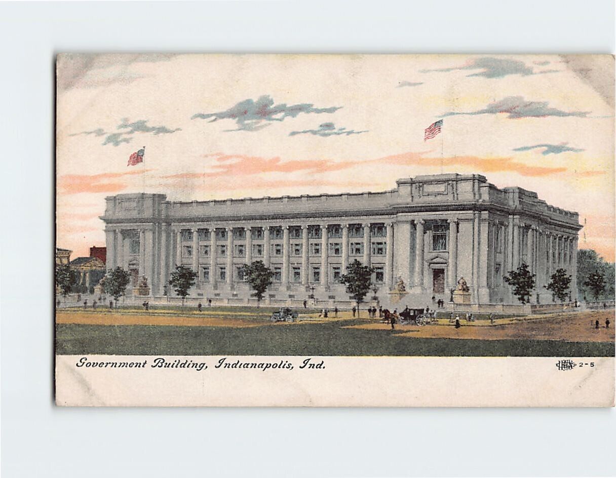 Postcard Government Building Indianapolis Indiana USA