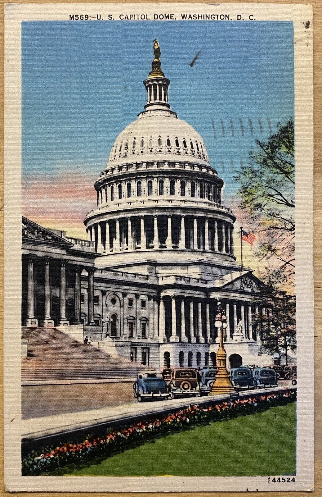 Postcard Soldiers Free Mail U.S. Capitol Dome 1945 Linen