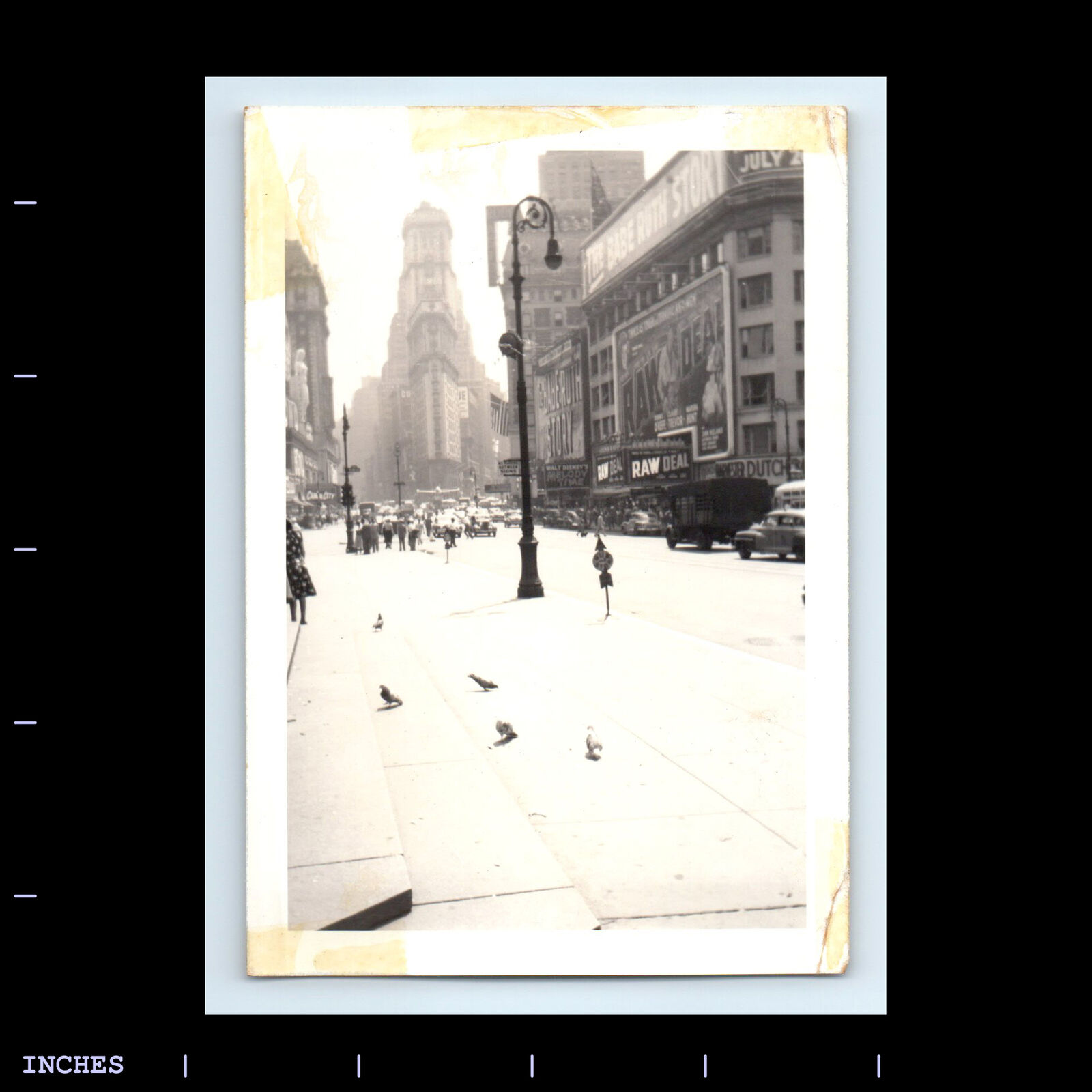 Old Vintage Photo STREET SCENE TIMES SQUARE MANHATTAN NEW YORK