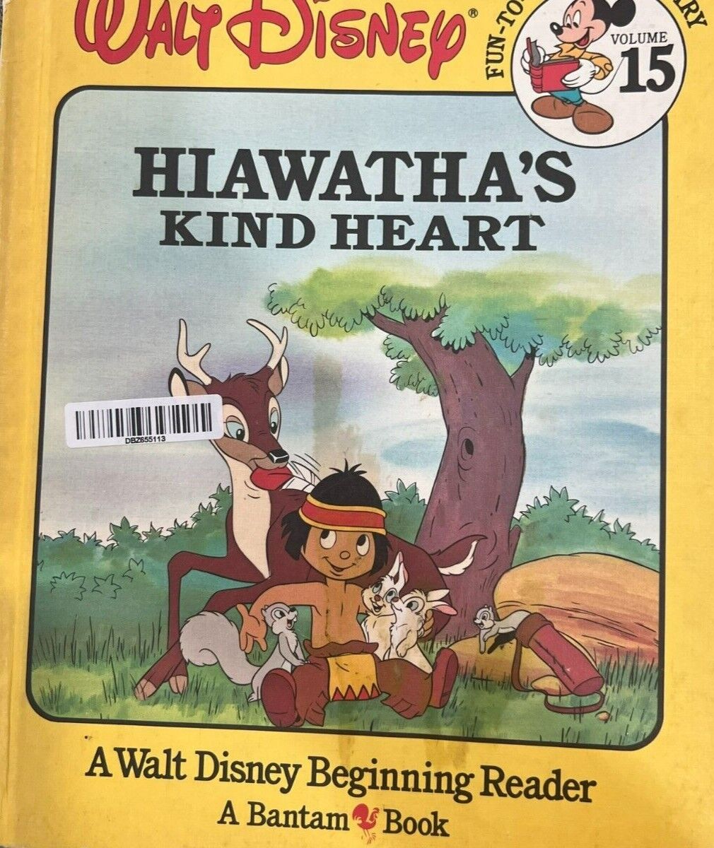  1986 Hiawathas Kind Heart Walt Disney Fun To Read Library Childrens Book